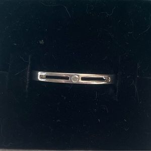 Silver and diamond band